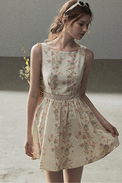 Sleeveless Floral Dress