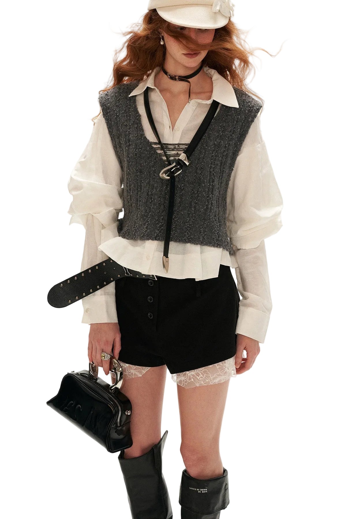 U-Neck Sleeveless Knit Vest