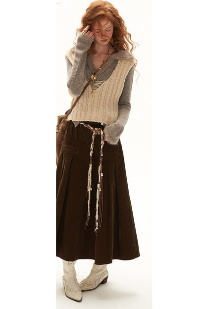 U-Neck Sleeveless Knit Vest