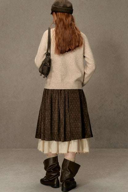 Deer Jacquard Pullover Sweater