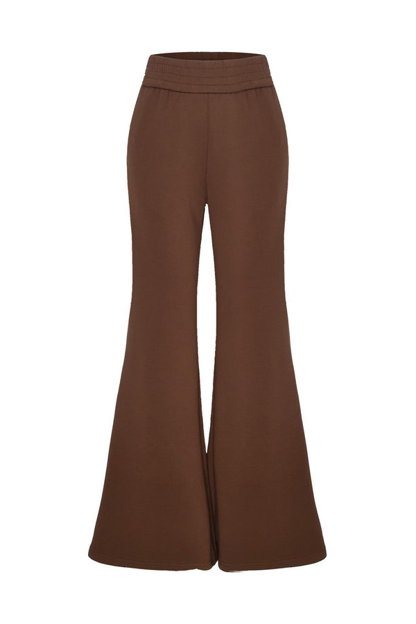 One-Shoulder Wool Knit Top and Pants Set-Up