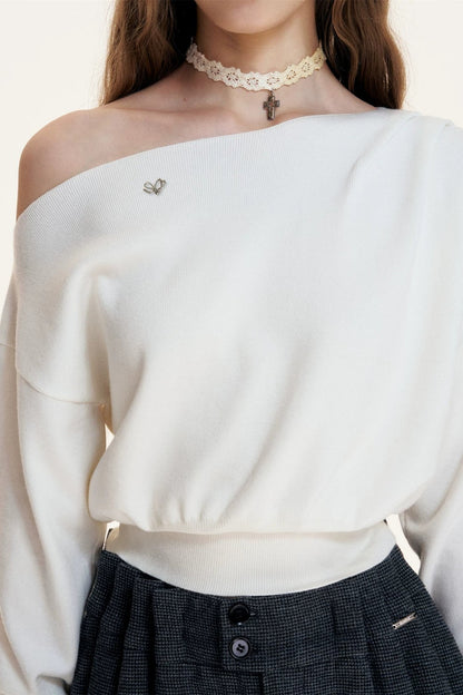 Pleated Woolen A-Line Skirt Set-Up