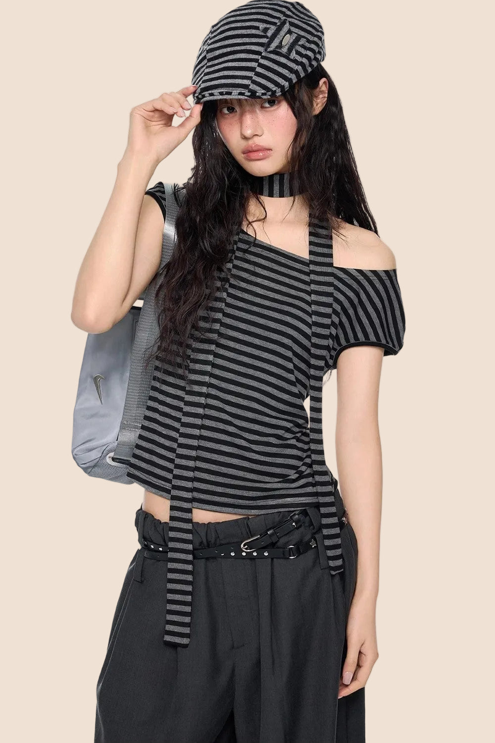 Striped Off-Shoulder Top