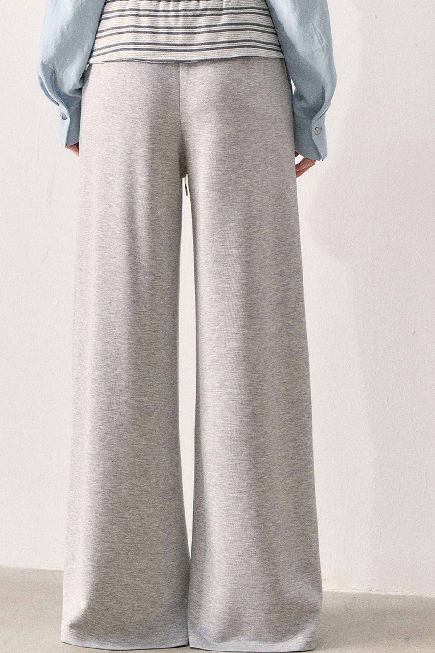 Relaxed Knit Wide Leg Pants and Shirt Set