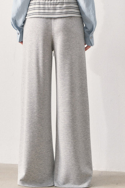 Relaxed Knit Wide Leg Pants and Shirt Set