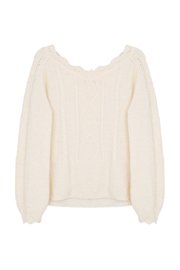 Bowknot Sweater Mesh Skirt Set