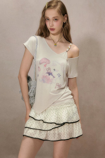 Dot Truffle Irregular Cake Skirt