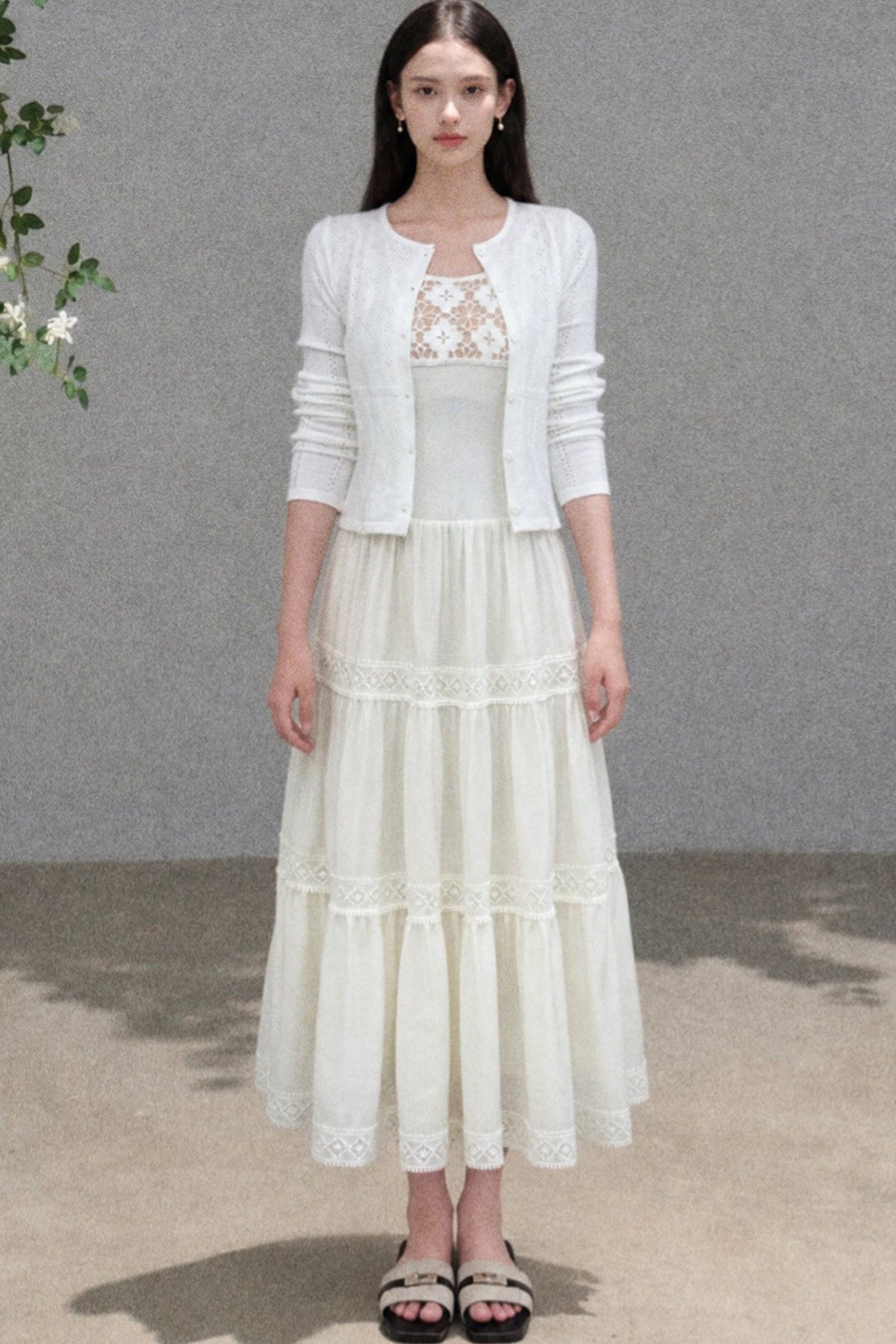 Ensemble robe en maille et cardigan