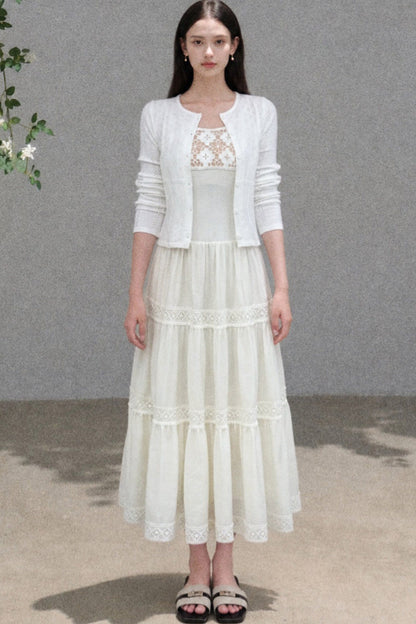 Ensemble robe en maille et cardigan