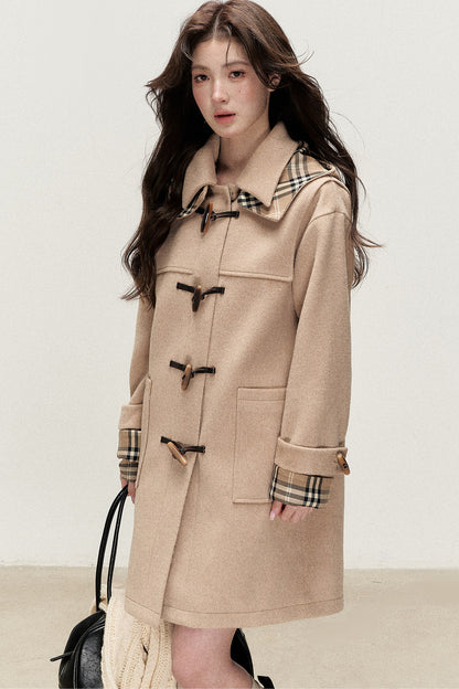Retro Cream Baoli Duffle Coat
