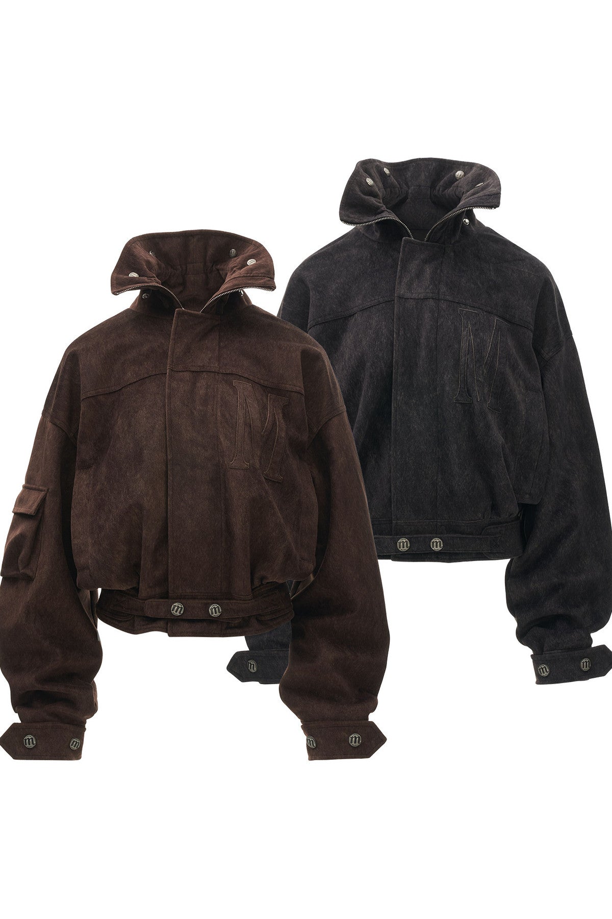 Imitation Horsehair Texture Silhouette Button Jacket