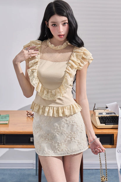 Ruffled Elegance Sleeveless Top