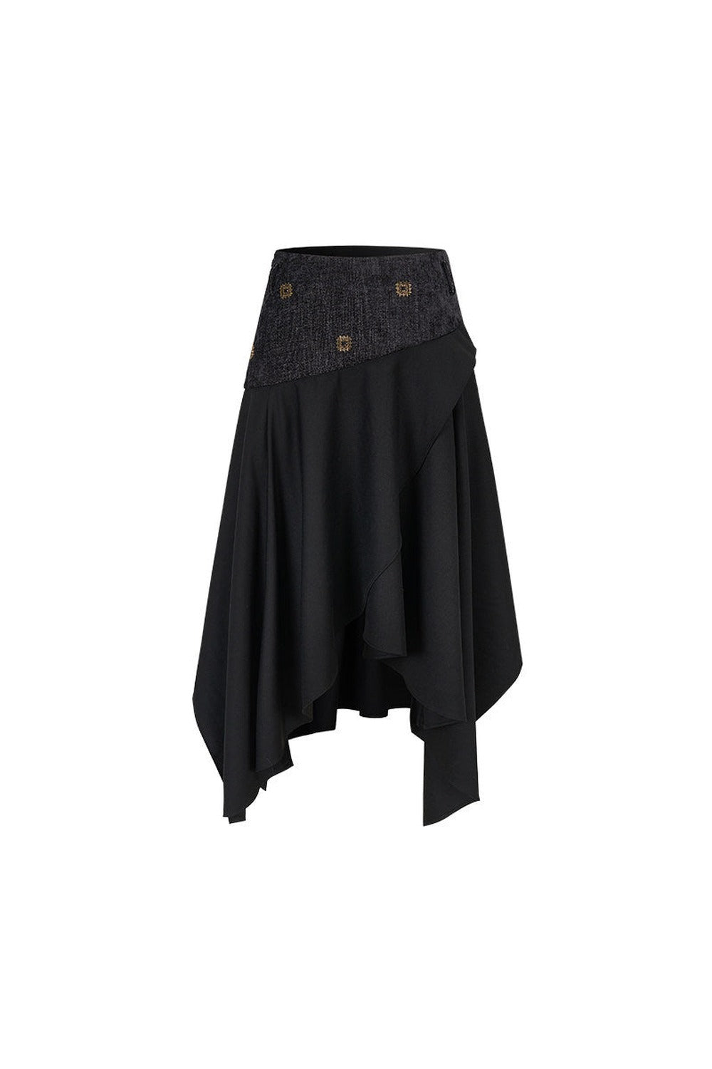 Completo rétro con gilet e gonna con perline