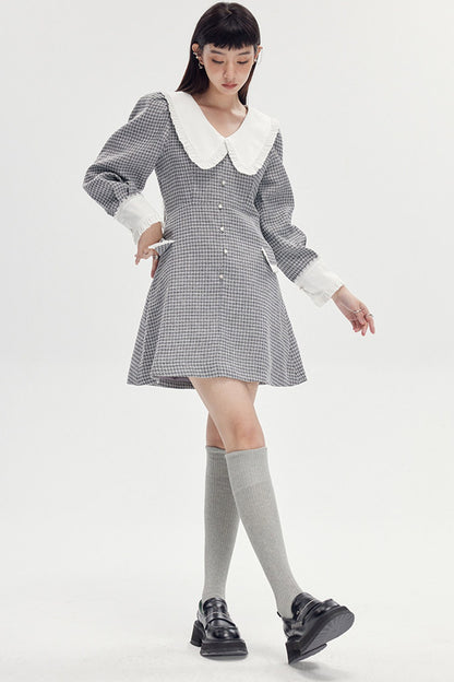 High Waist A-Line Lamb Leg Dress