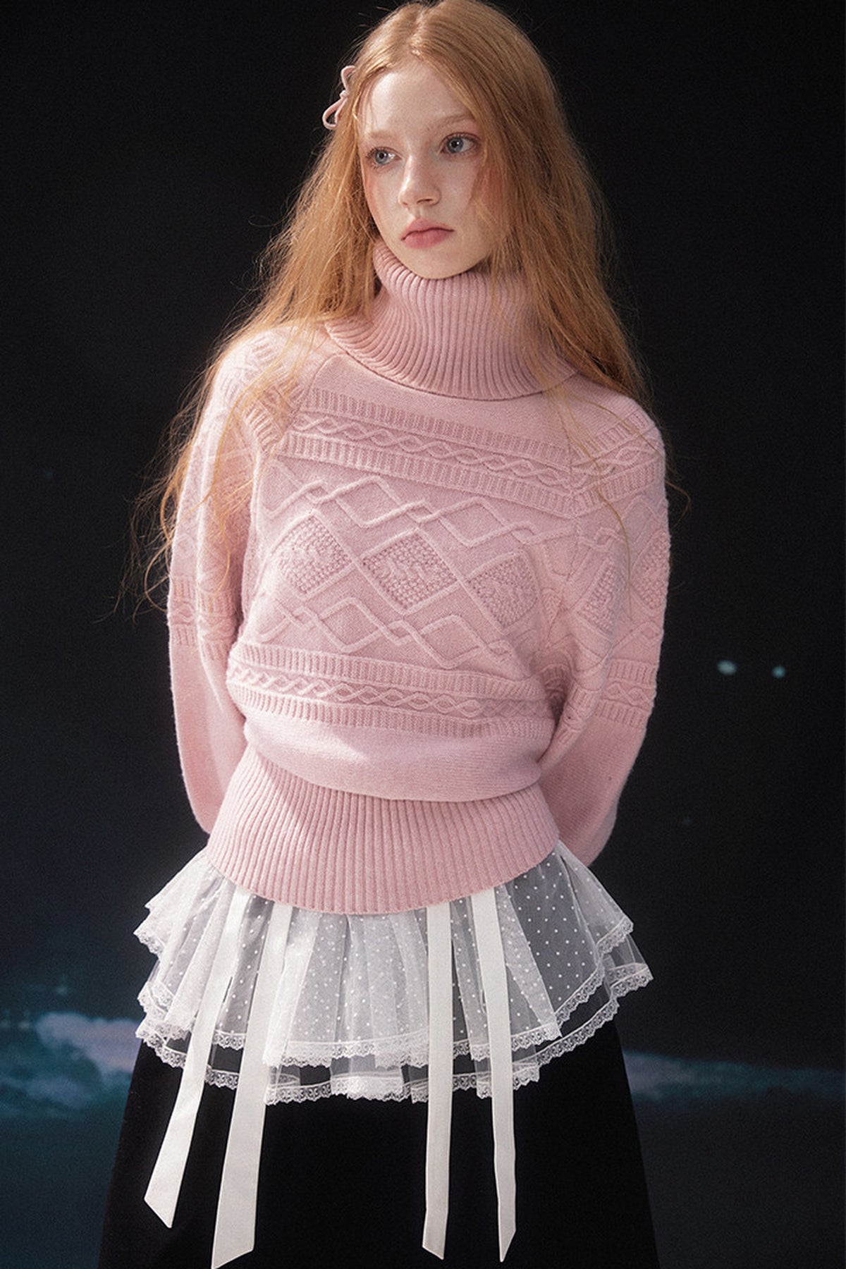 High-Waisted Mesh Tiered Skirt