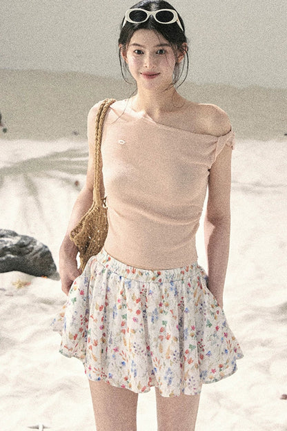 Asymmetrical Knot Crop Top