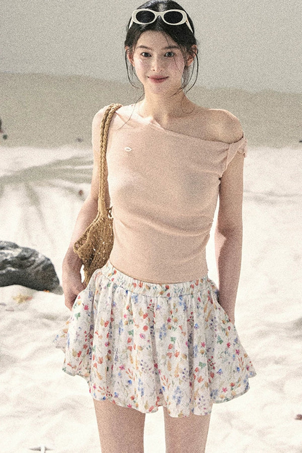 Asymmetrical Knot Crop Top