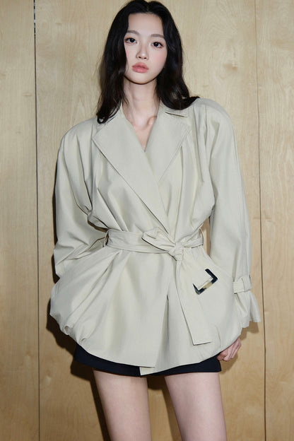 Collar Tie Bubble Jacket