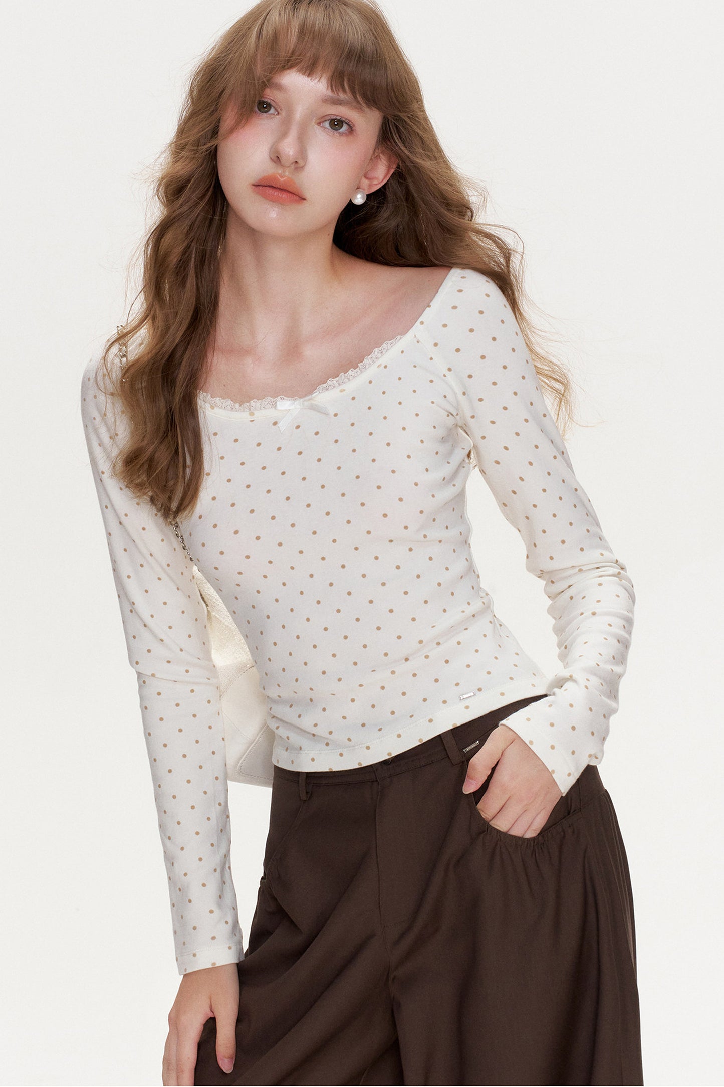 Romantic French Lace Bow Top
