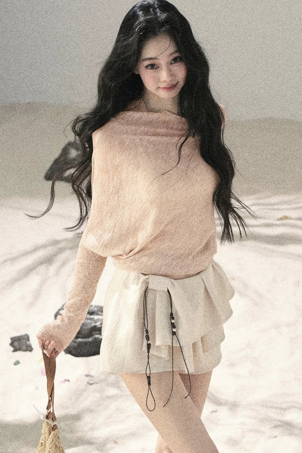 Conjunto de Top Hazy Mist Sin Hombros