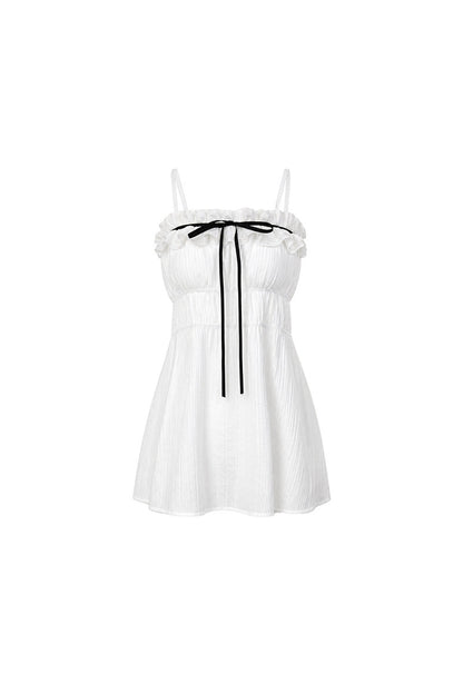 White Lace Collar Camisole With Cardigan And Pants Set-Up
