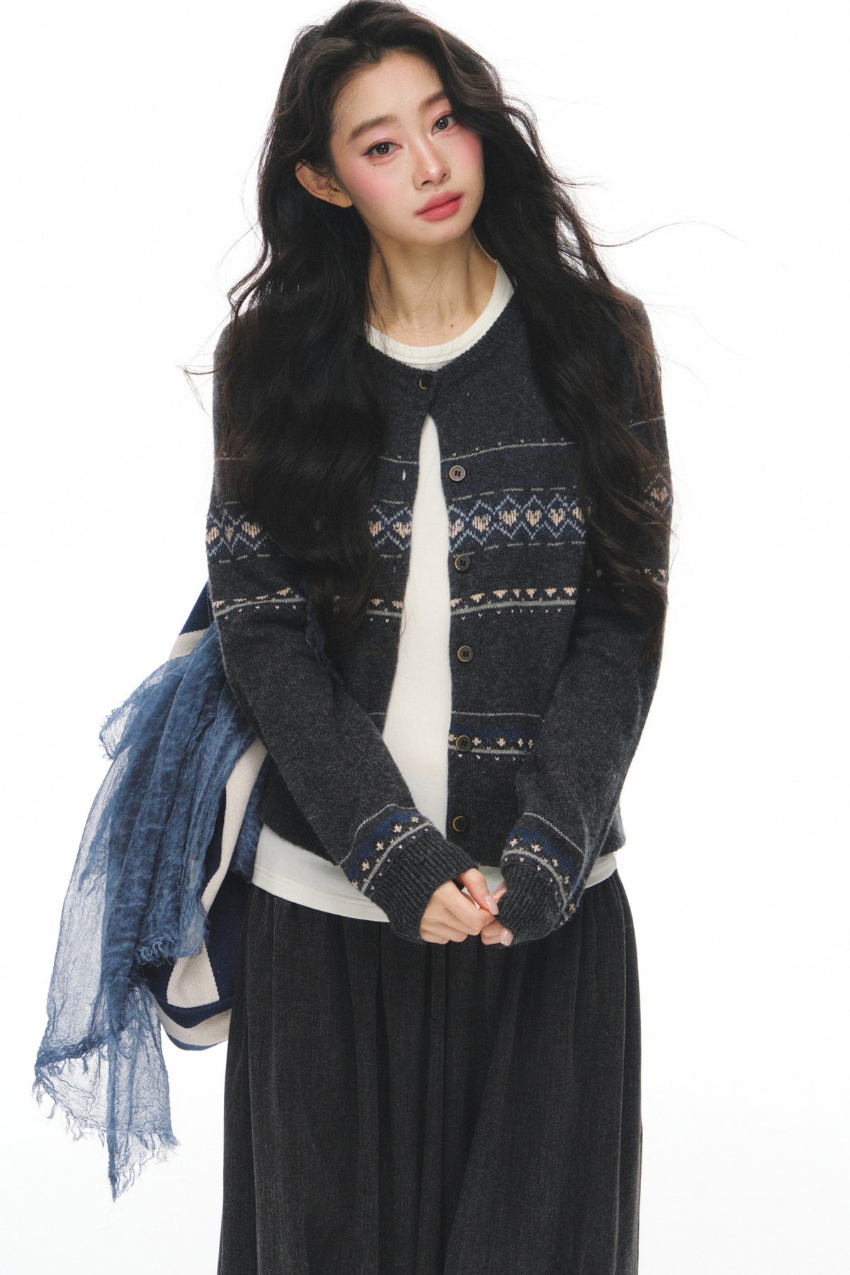 Fair Isle Wool Cardigan Set-Up
