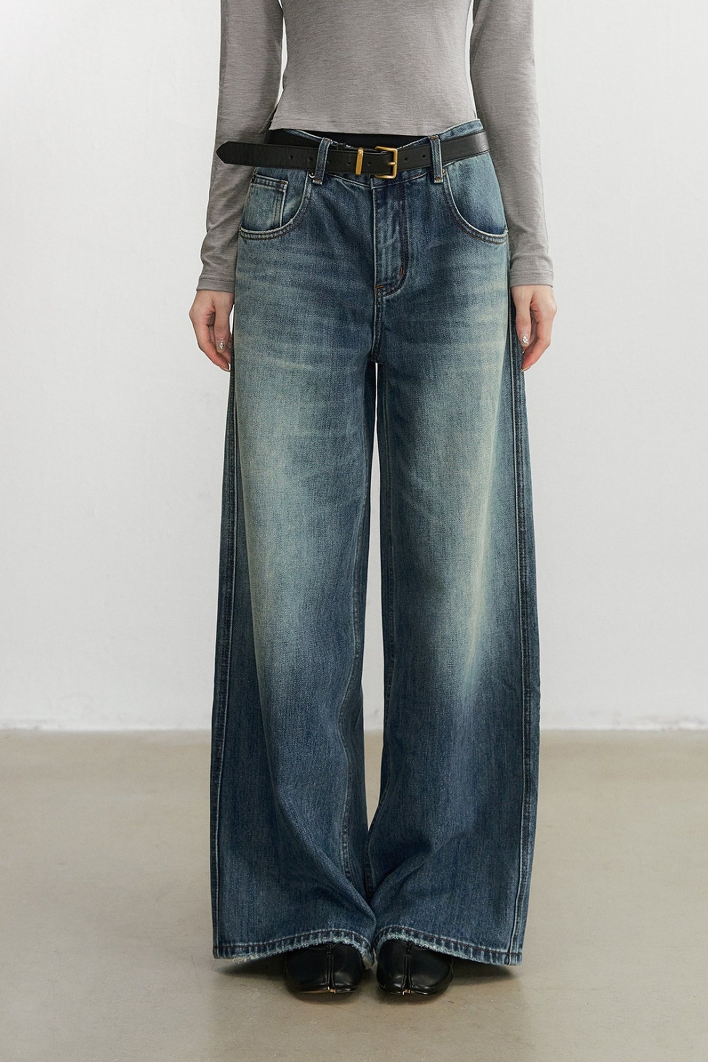 Vintage Washed Denim Pants