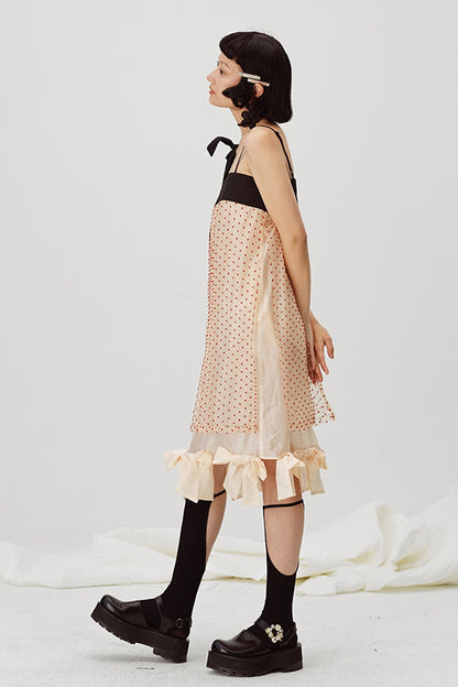 Fragmented Bowknot Strap Dress
