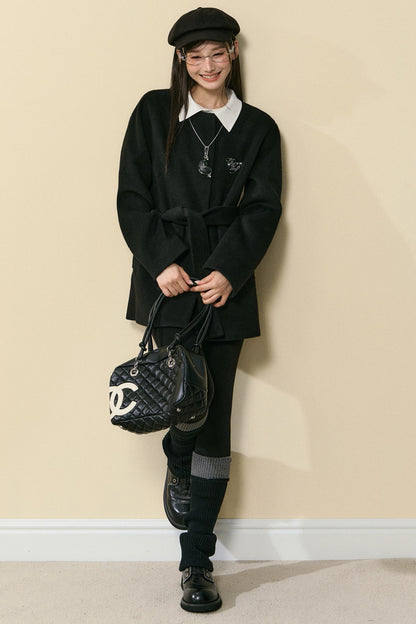 Shirt Collar Woolen Coat