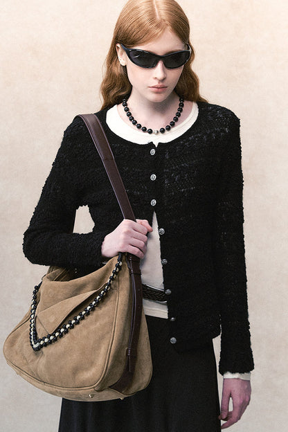 Genesis cardigan trasparente a maglia