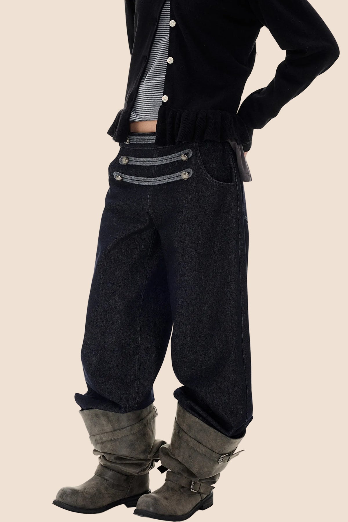 Straight Leg Denim Jeans