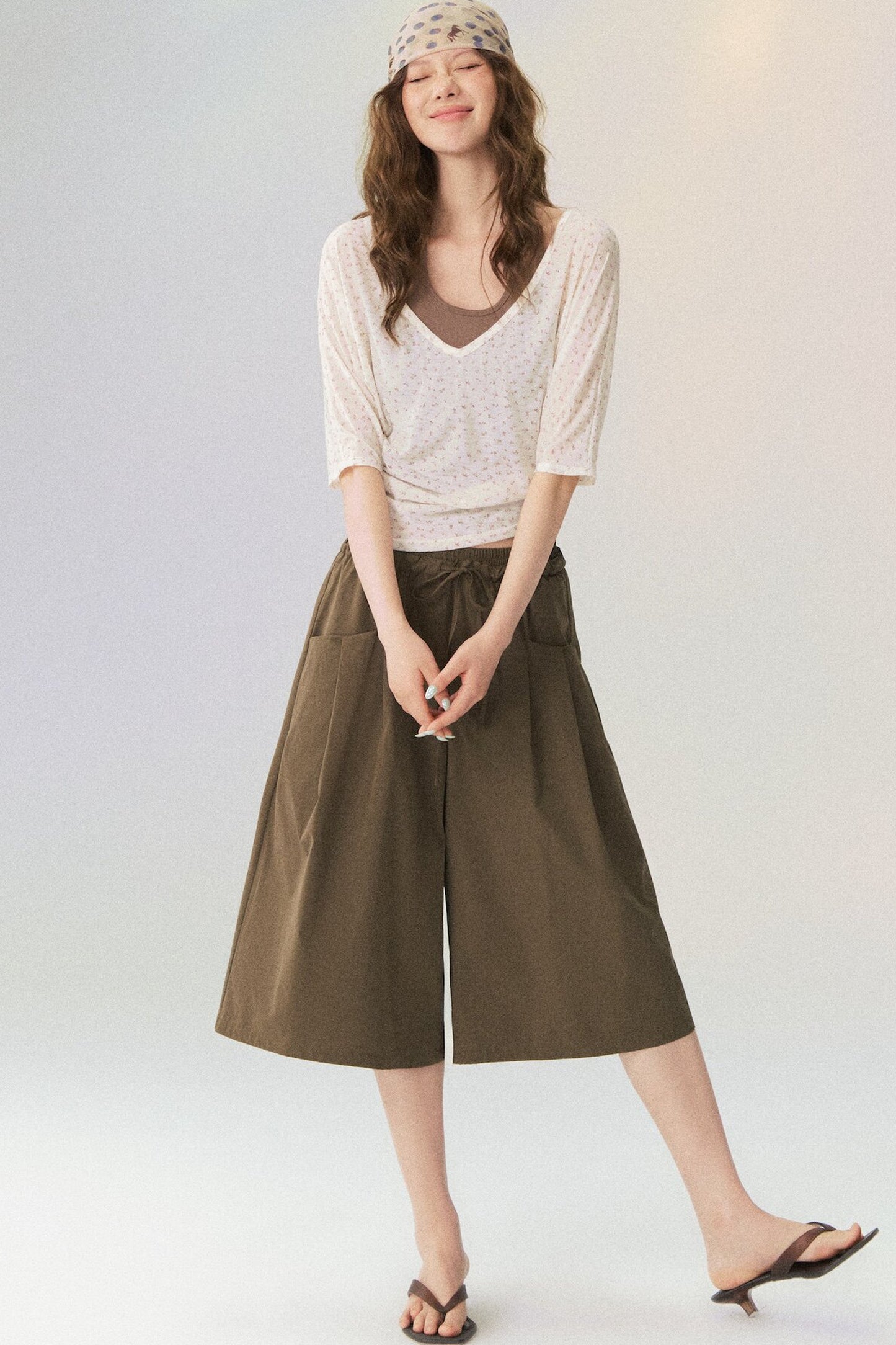 Lightweight Layered Mid-Sleeve T-Shirt
