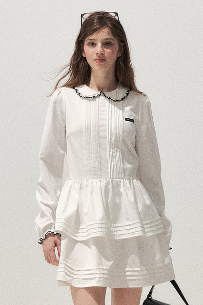 Tuck Pleated Cake Dress