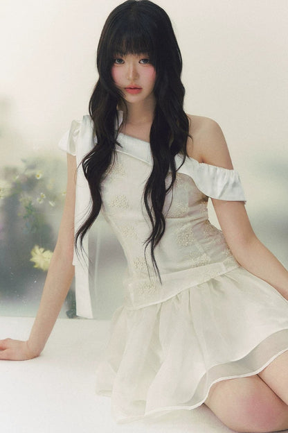 Satin Embroidery Princess Dress