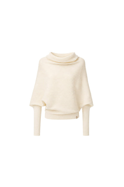 Batwing Knit Top and Polka Long Skirt Set-Up