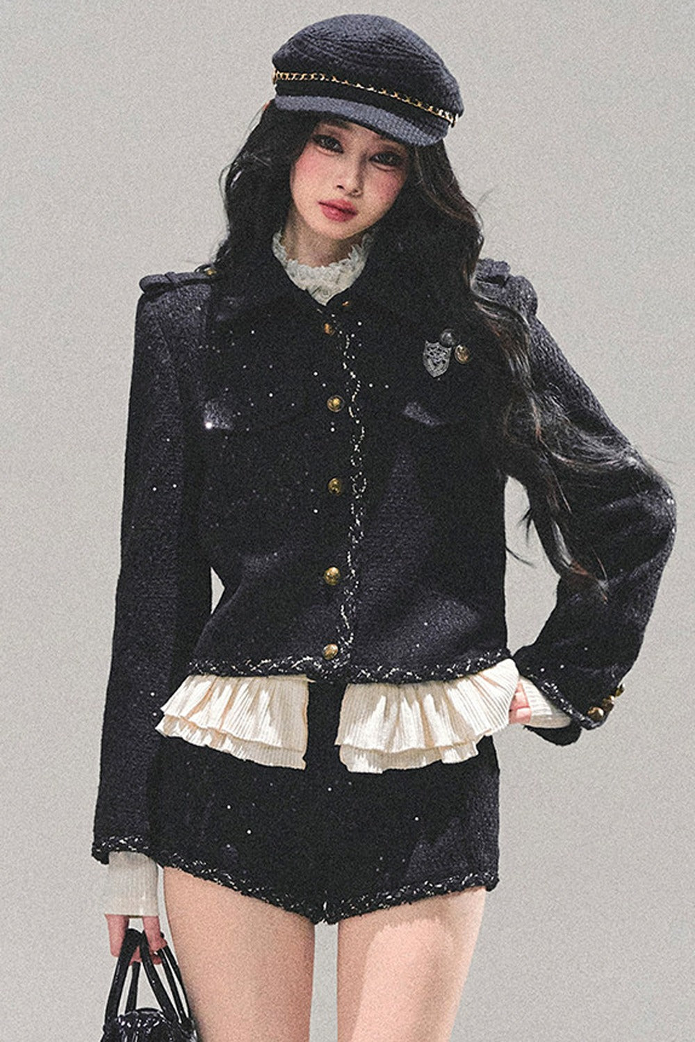 Tweed Style Rich Girl Three-Piece Set-Up