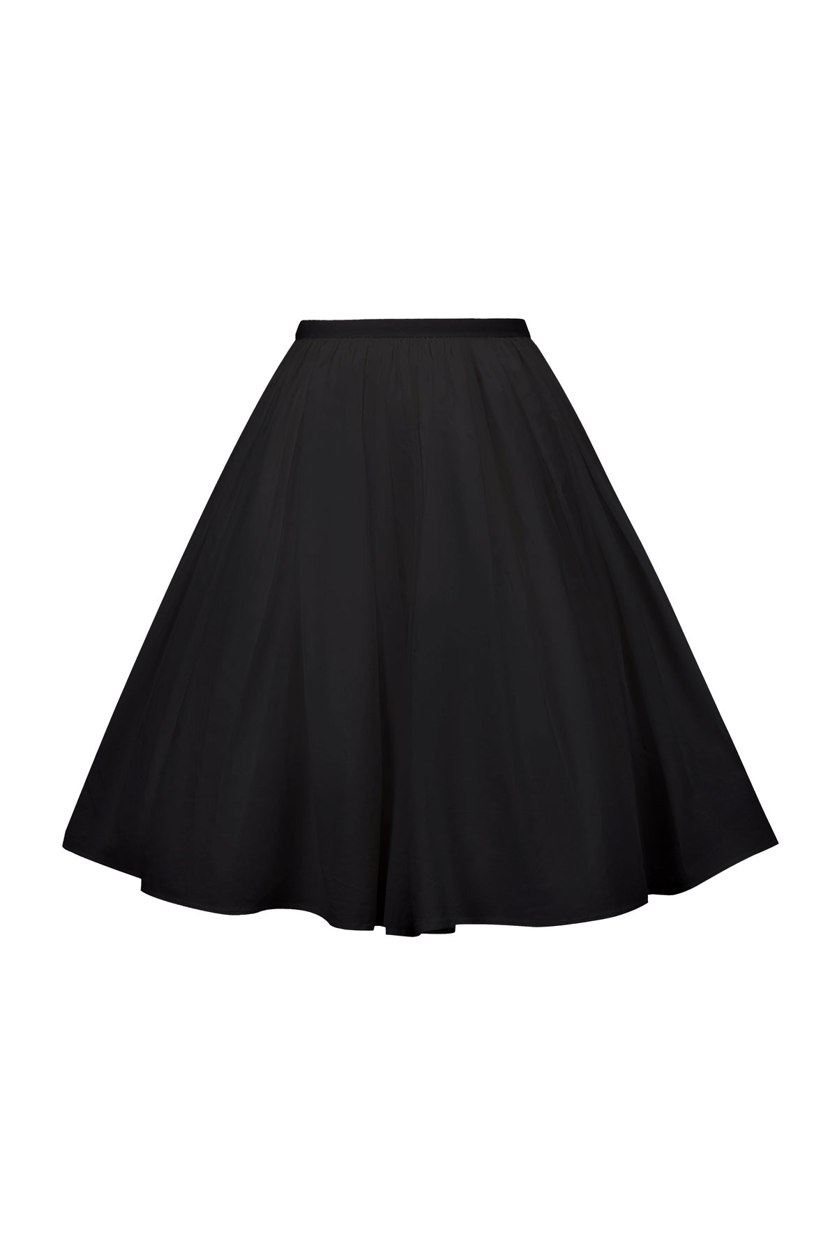 Pleated A-Line Midi Skirt