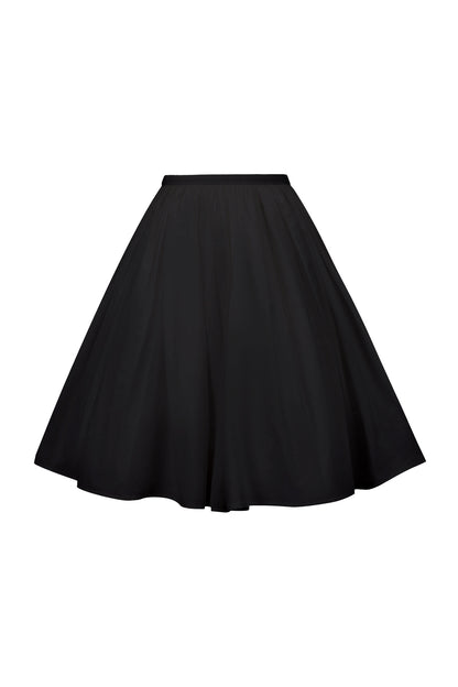 Pleated A-Line Midi Skirt