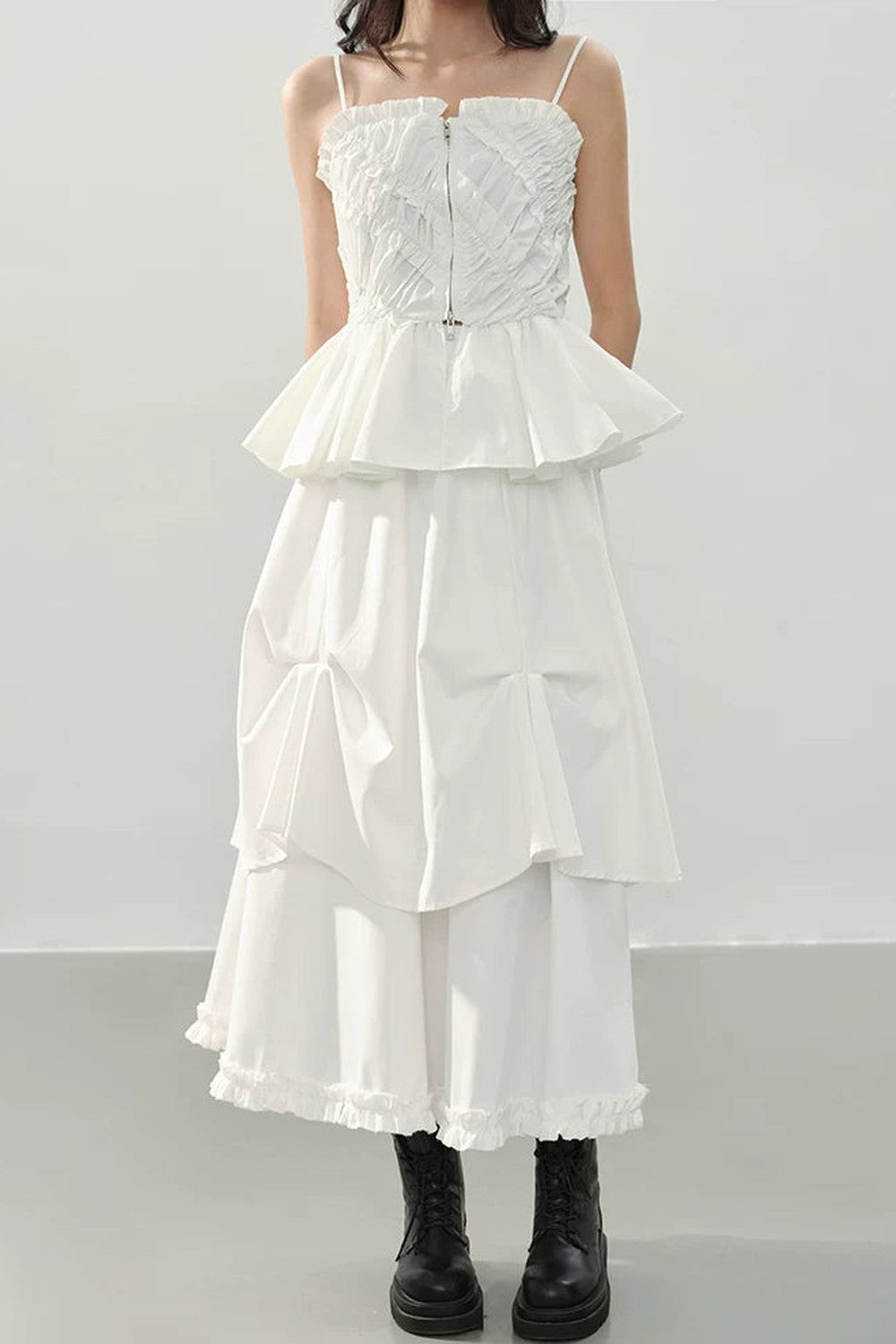 Irregular Pleated A-Line Skirt