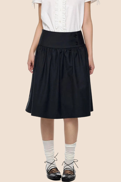 Falda plisada floral retro