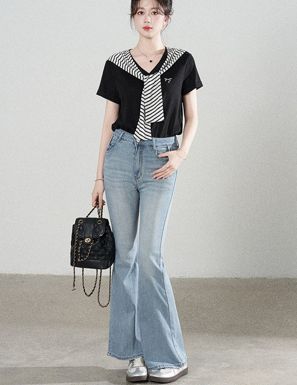 Multi-Color Shawl T-Shirt Set-Up