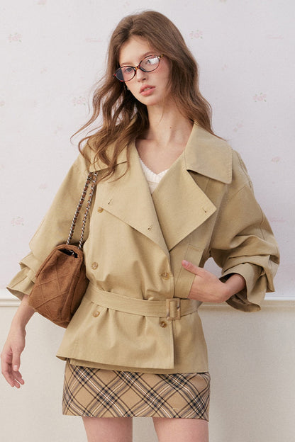 Structured Short Trench Coat