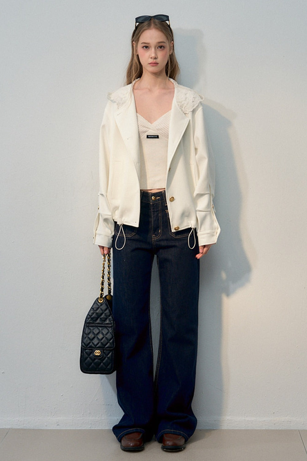 High-Waisted Wide-Leg Jeans