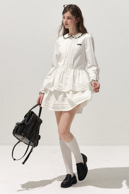 Tuck Pleated Cake Dress