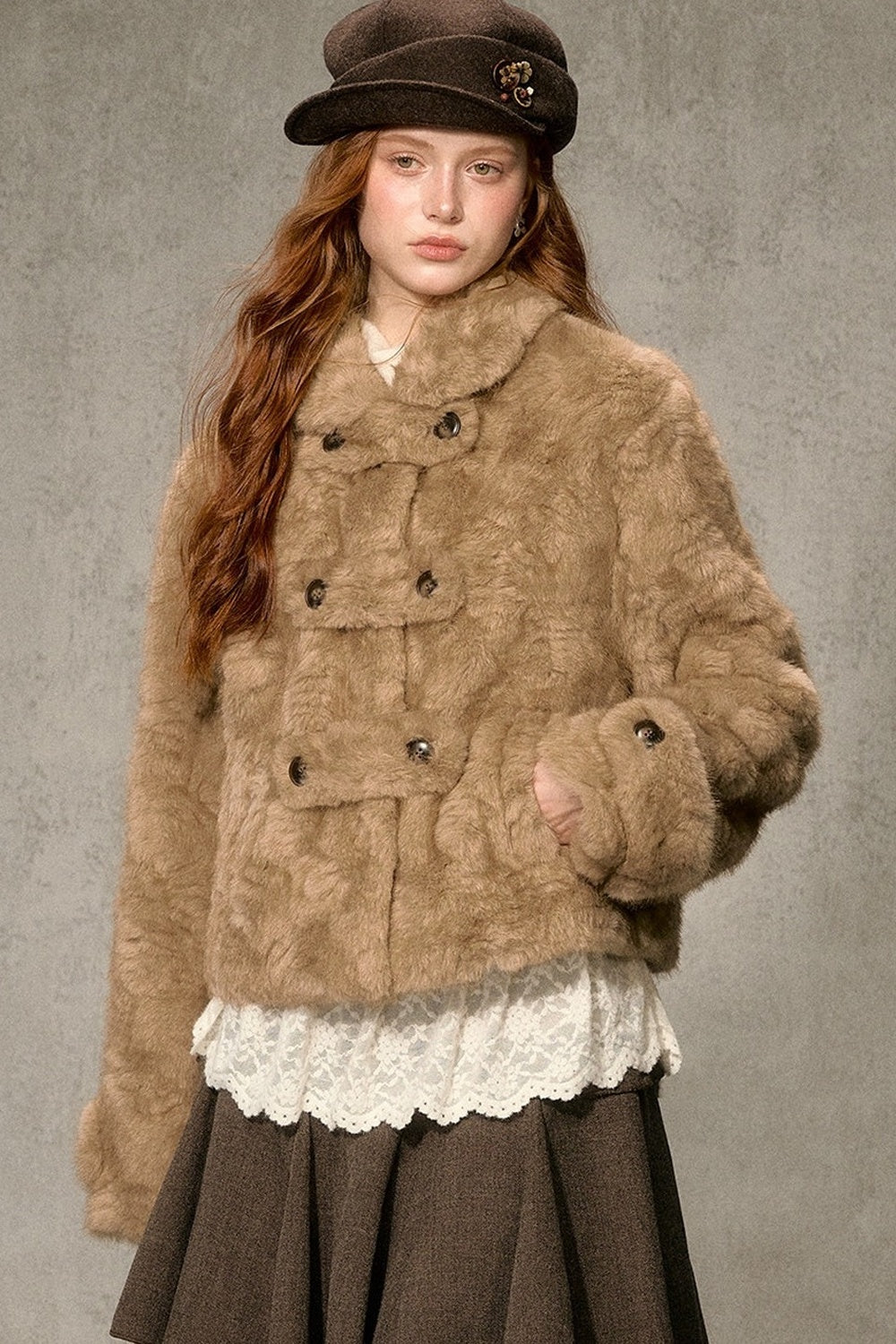 Vintage Thickened Faux Fur Jacket