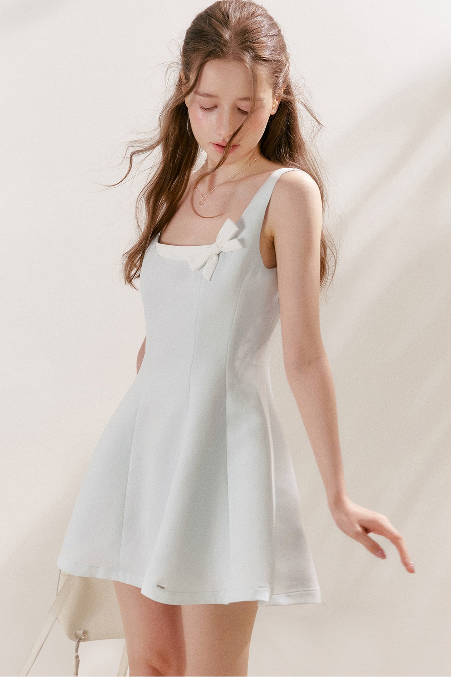 A-Linien-Minikleid mit Schleife