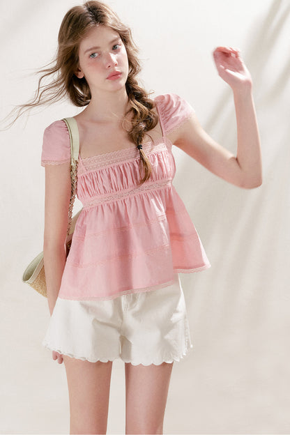 Smooth Acetate Lace Blouse