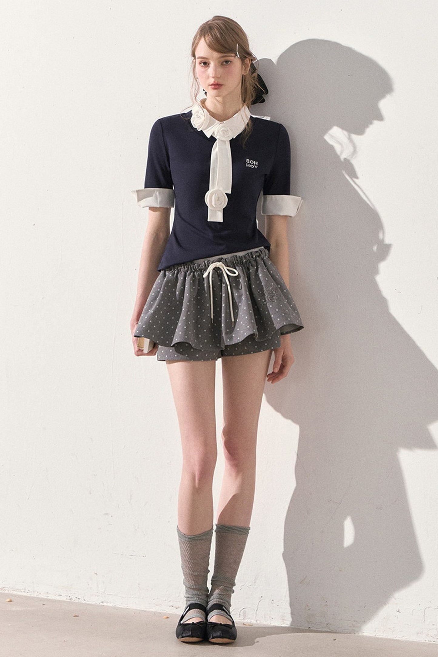 Handmade Floral Tie Knit Top