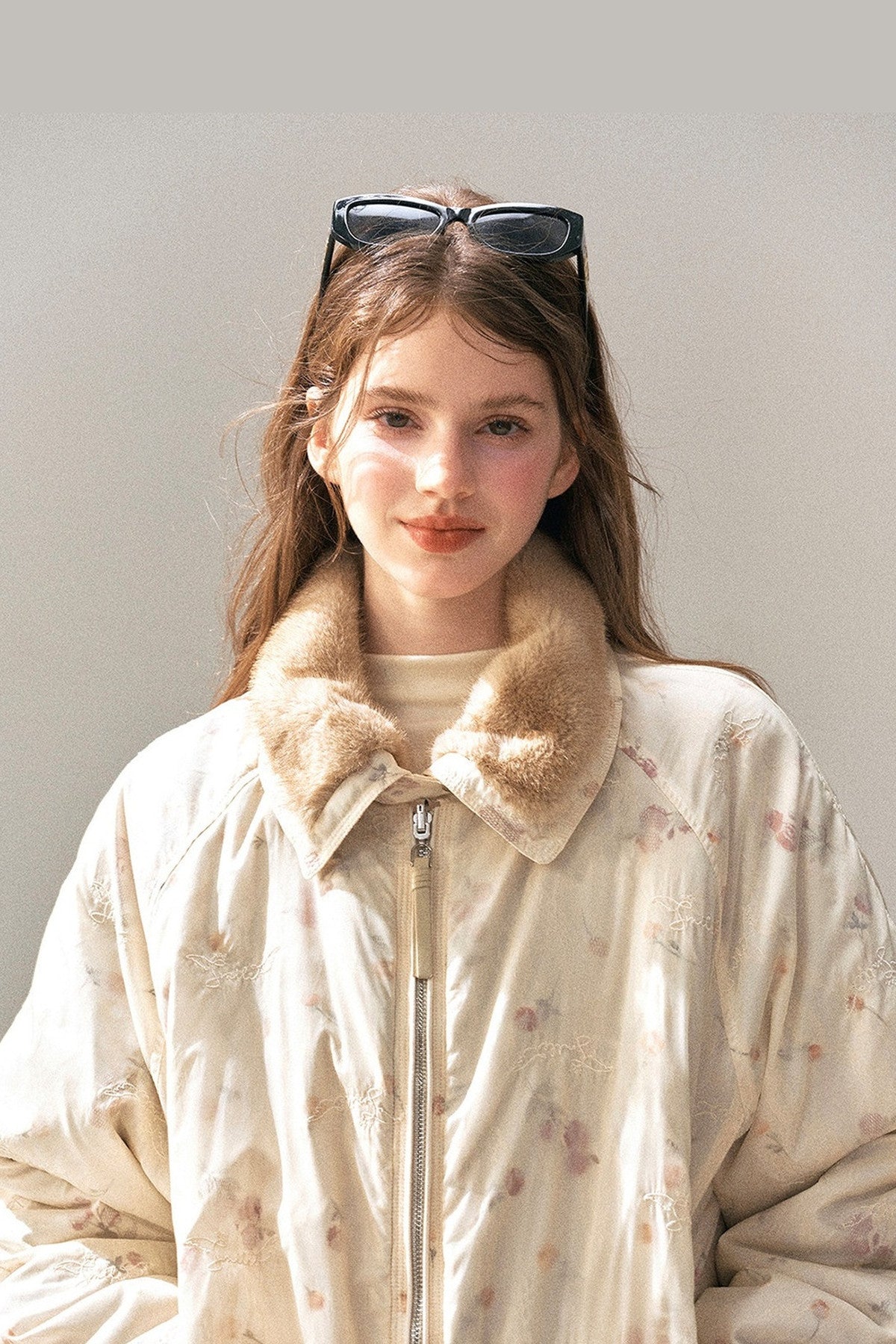Double-Sided Reversible Floral Lapel Jacket