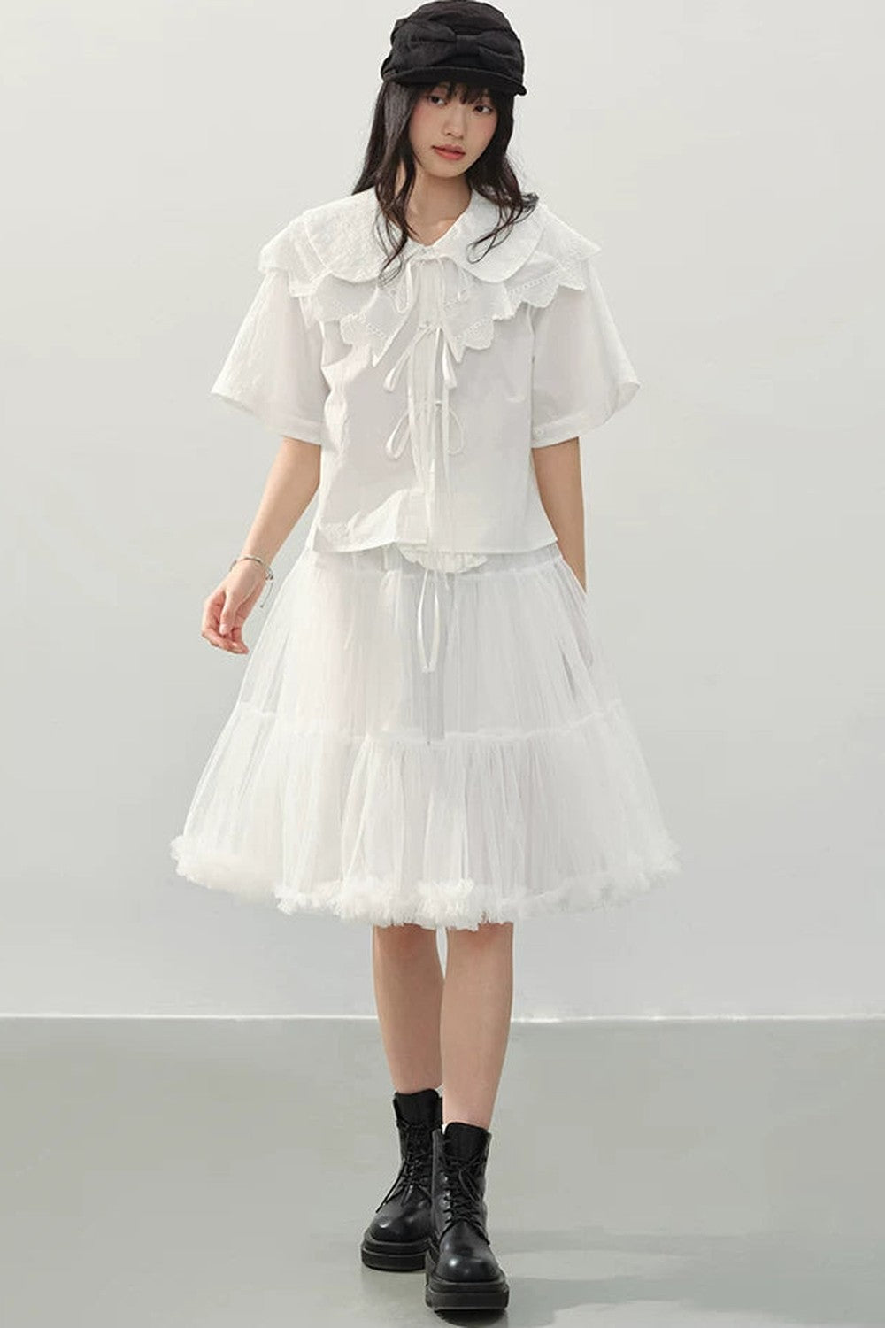 Doll Collar Sicily Lace Shirt
